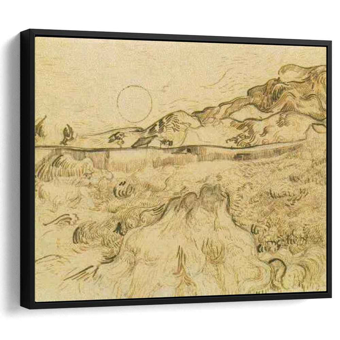 Enclosed Wheat Field with Reaper (1889) by Vincent van Gogh