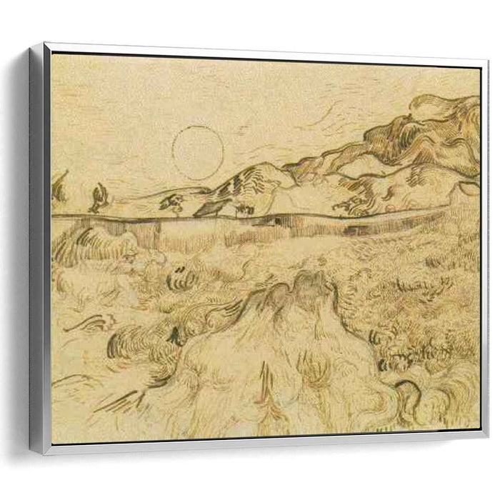 Enclosed Wheat Field with Reaper (1889) by Vincent van Gogh