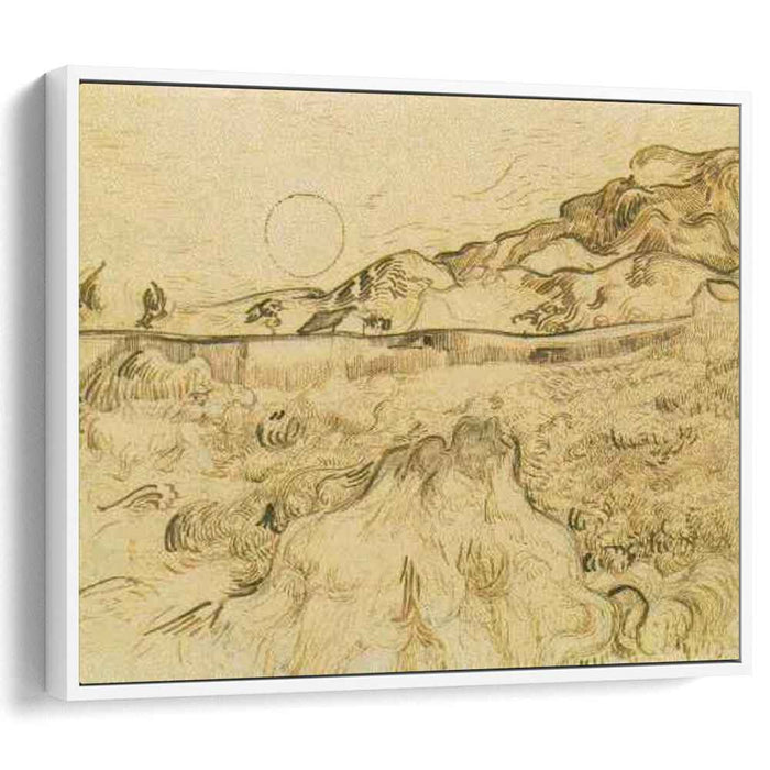 Enclosed Wheat Field with Reaper (1889) by Vincent van Gogh
