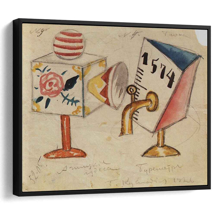 English wonders. Buremetr (1926) by Boris Kustodiev