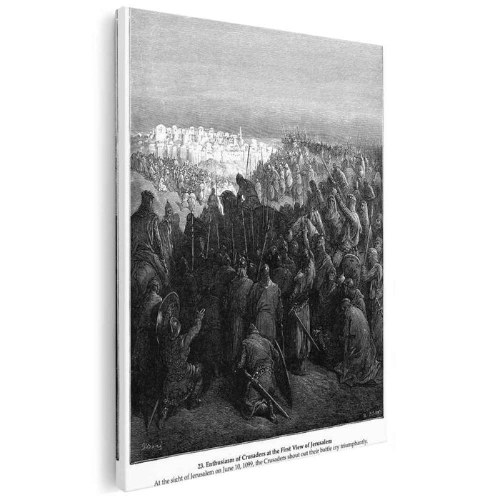 Enthusiasm of Crusaders at the First View of Jerusalem by Gustave Dore