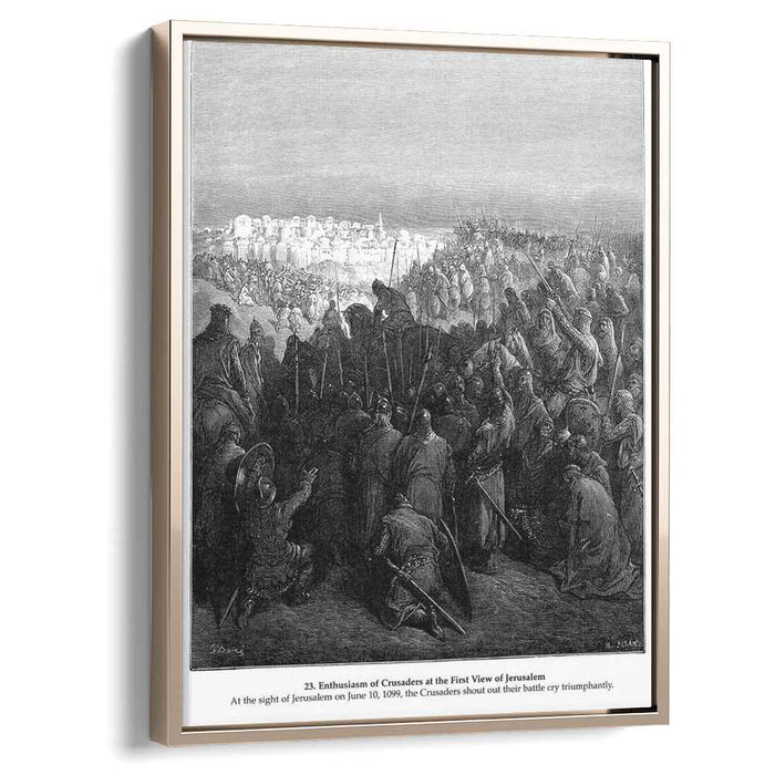 Enthusiasm of Crusaders at the First View of Jerusalem by Gustave Dore