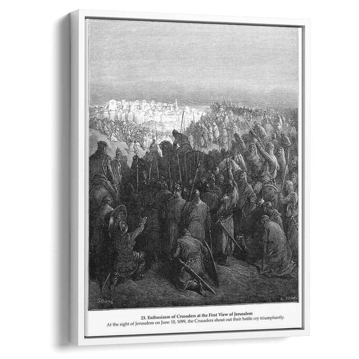 Enthusiasm of Crusaders at the First View of Jerusalem by Gustave Dore