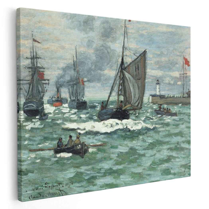 Entrance to the Port of Honfleur (1870) by Claude Monet