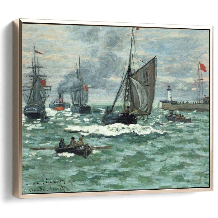 Entrance to the Port of Honfleur (1870) by Claude Monet