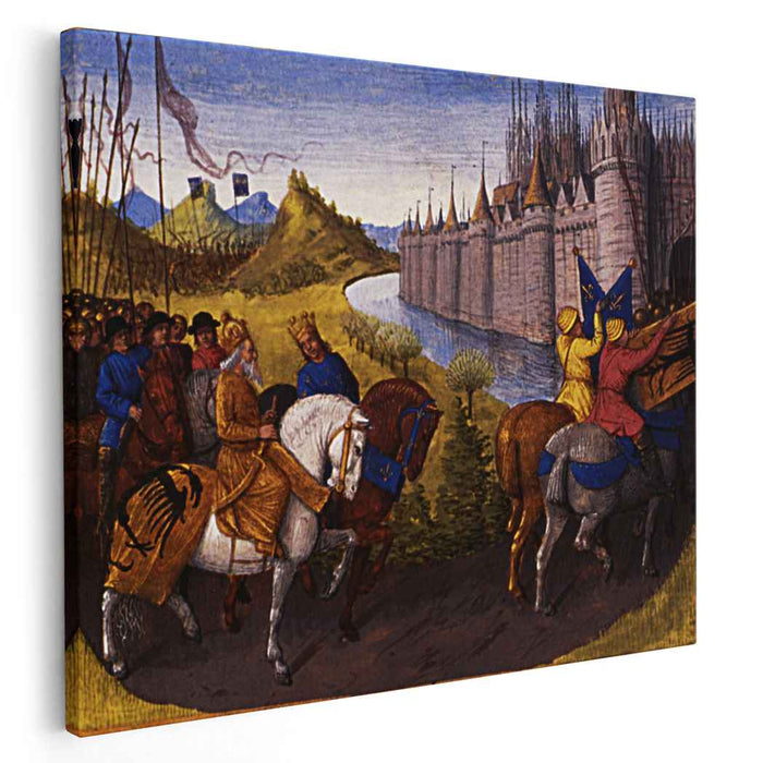 Entry of Louis VII (c.1120-80) King of France and Conrad III (1093-1152) King of Germany into Constantinople during the Crusades, 1147-49 by Jean Fouquet