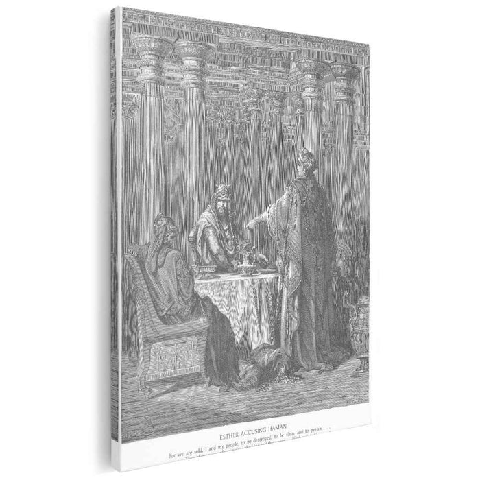 Esther Accuses Haman by Gustave Dore