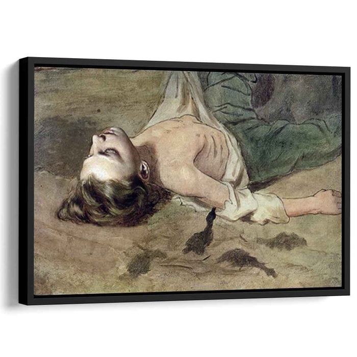 Etude lying to the boy's painting 'The Court Pugachev' by Vasily Perov