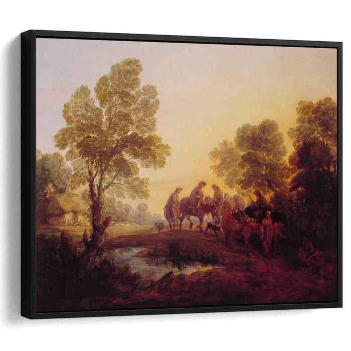 Evening Landscape Peasants and Mounted Figures (1771) by Thomas Gainsborough