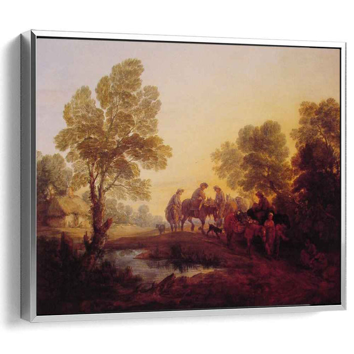 Evening Landscape Peasants and Mounted Figures (1771) by Thomas Gainsborough