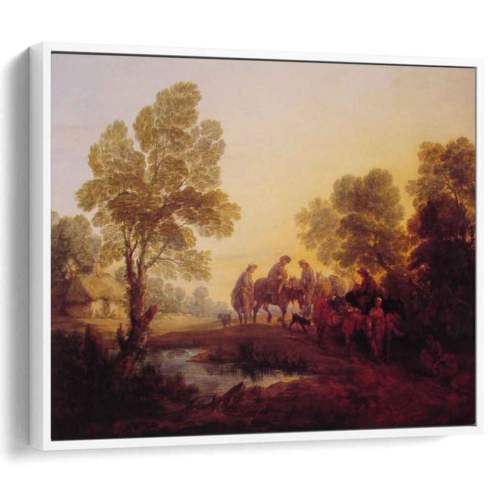 Evening Landscape Peasants and Mounted Figures (1771) by Thomas Gainsborough