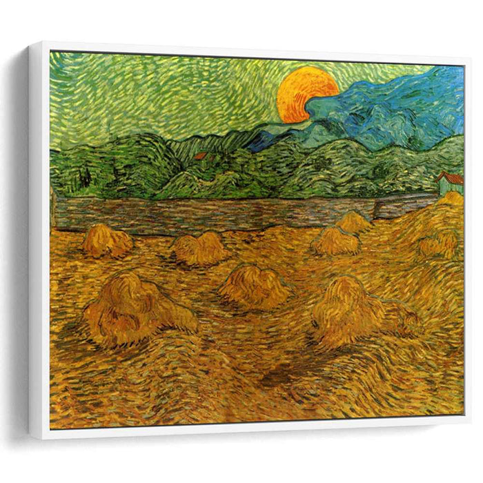 Evening Landscape with Rising Moon (1889) by Vincent van Gogh