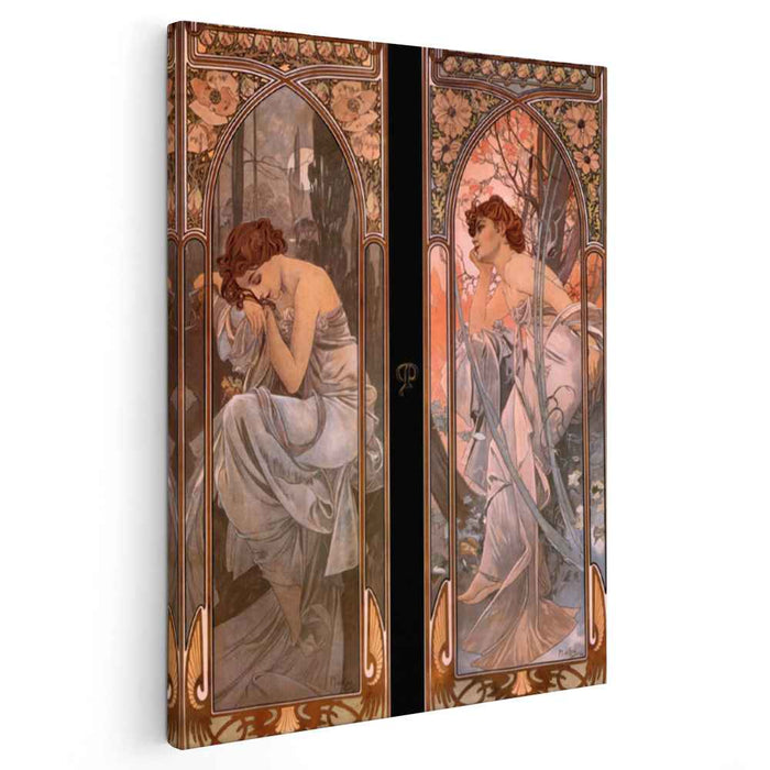 Evening reverie (nocturnal slumber) (1898) by Alphonse Mucha