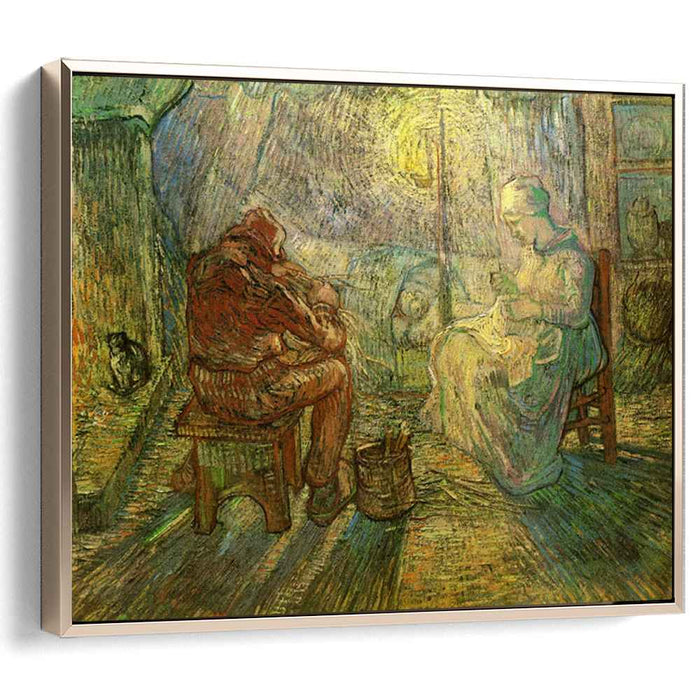 Evening - The Watch (after Millet) (1889) by Vincent van Gogh