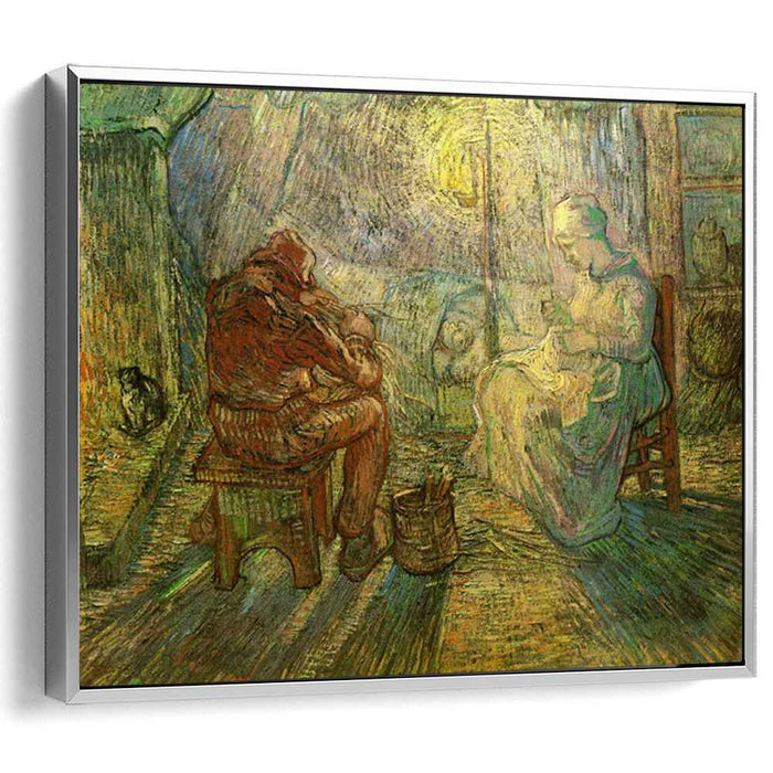 Evening - The Watch (after Millet) (1889) by Vincent van Gogh