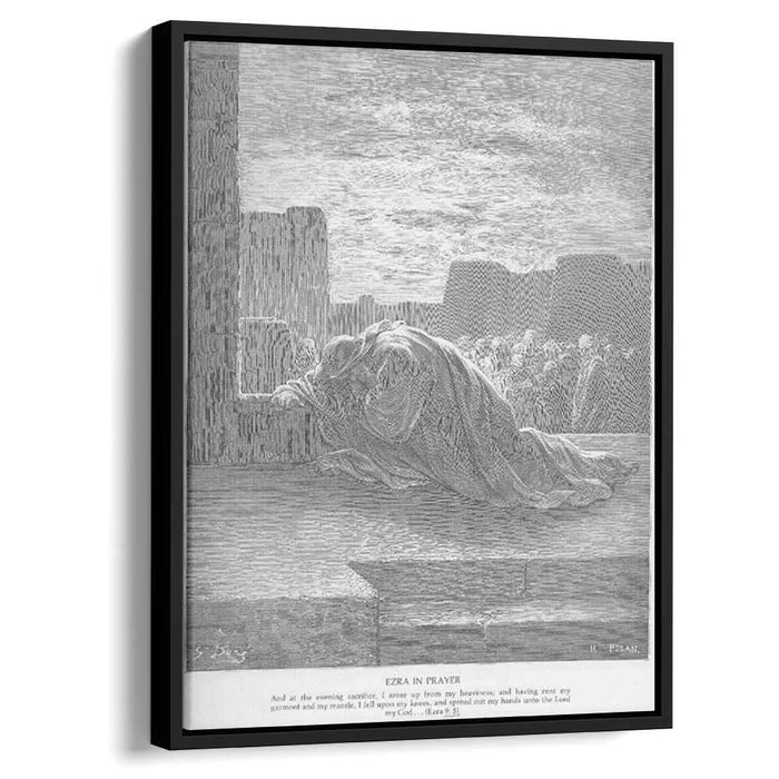 Ezra Kneels in Prayer by Gustave Dore