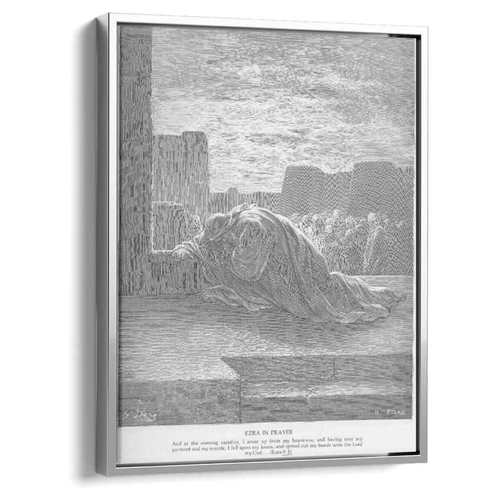 Ezra Kneels in Prayer by Gustave Dore