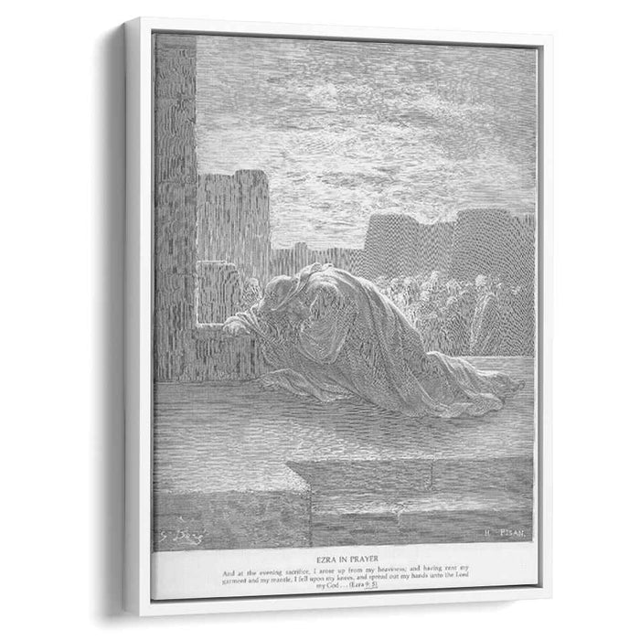 Ezra Kneels in Prayer by Gustave Dore