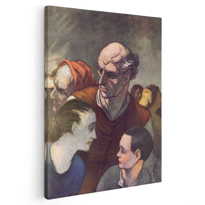 Family on the Barricades, 1848 by Honore Daumier