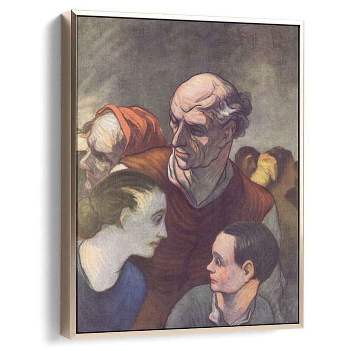 Family on the Barricades, 1848 by Honore Daumier