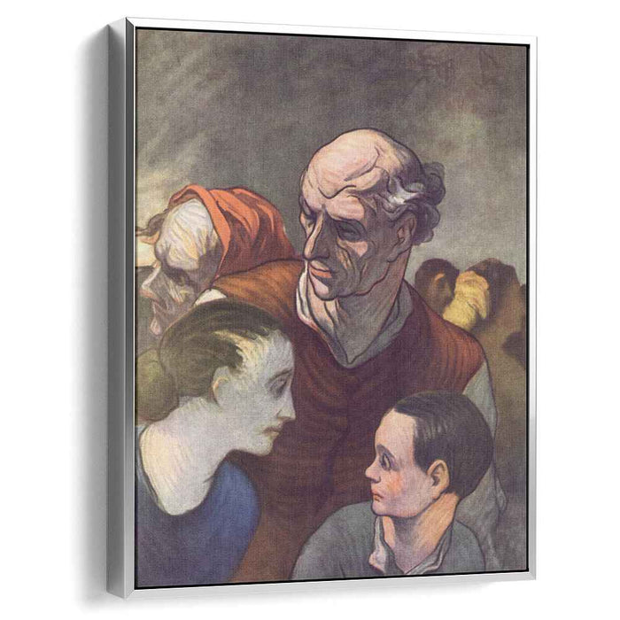 Family on the Barricades, 1848 by Honore Daumier