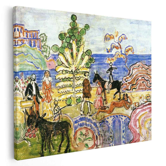 Fantasy (also known as Fantasy with Flowers, Animals and Houses) by Maurice Prendergast