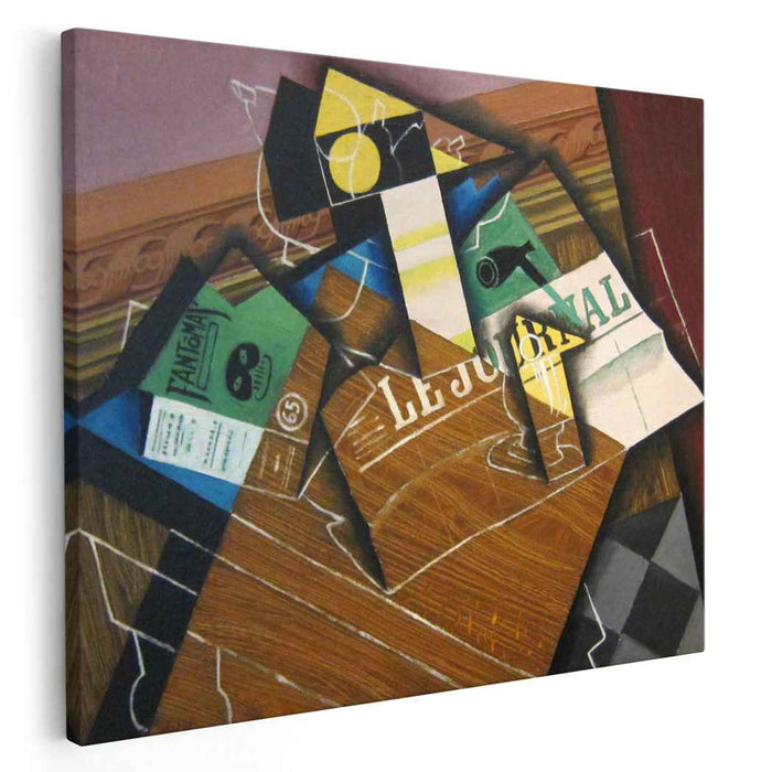 Fantomas (Pipe and Newspaper) (1915) by Juan Gris