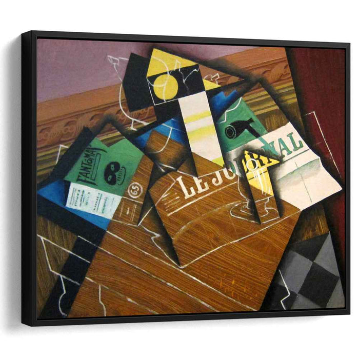 Fantomas (Pipe and Newspaper) (1915) by Juan Gris