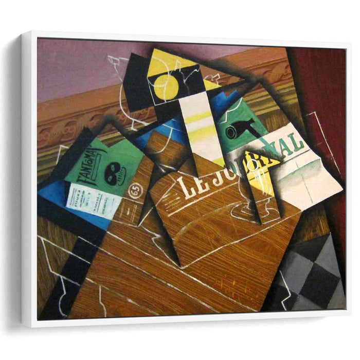 Fantomas (Pipe and Newspaper) (1915) by Juan Gris