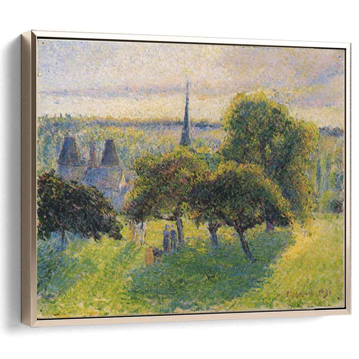 Farm and Steeple at Sunset (1892) by Camille Pissarro