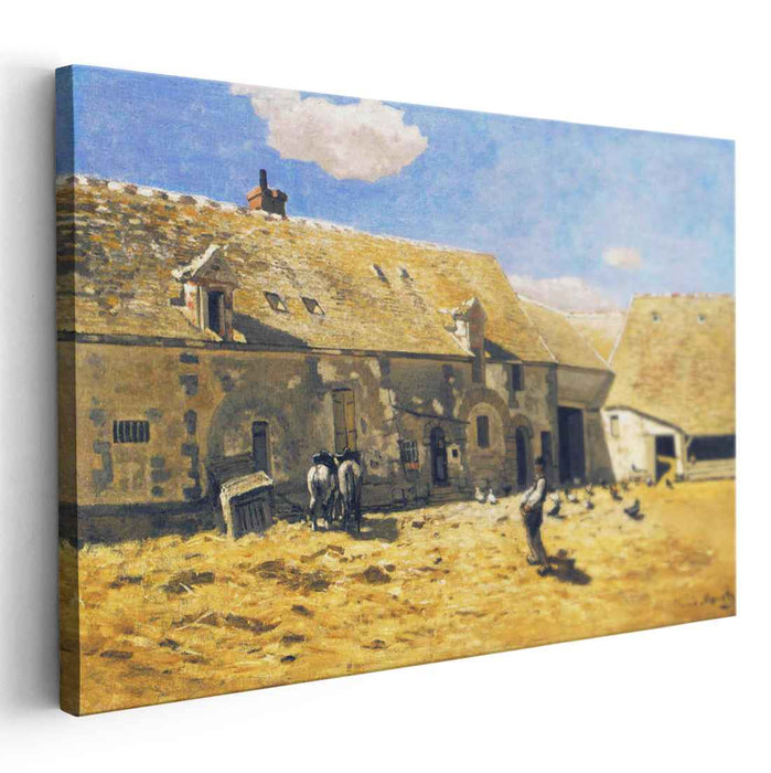 Farmyard at Chailly (1865) by Claude Monet