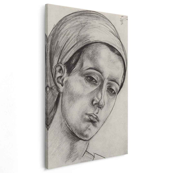 Female head (1912) by Kuzma Petrov-Vodkin