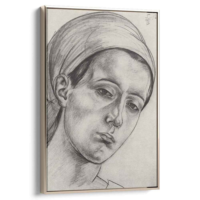 Female head (1912) by Kuzma Petrov-Vodkin