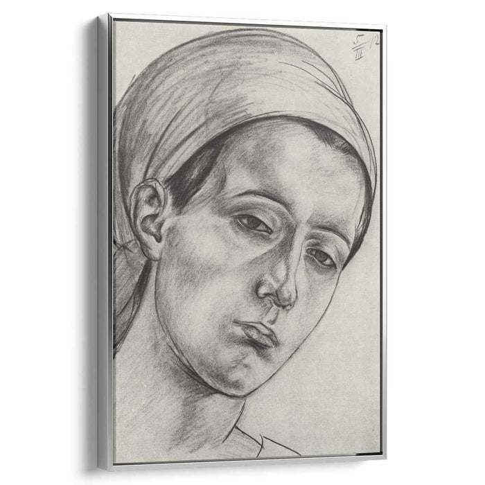 Female head (1912) by Kuzma Petrov-Vodkin