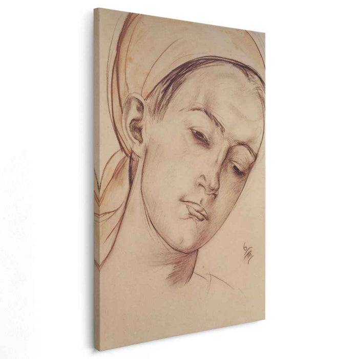 Female head (1913) by Kuzma Petrov-Vodkin