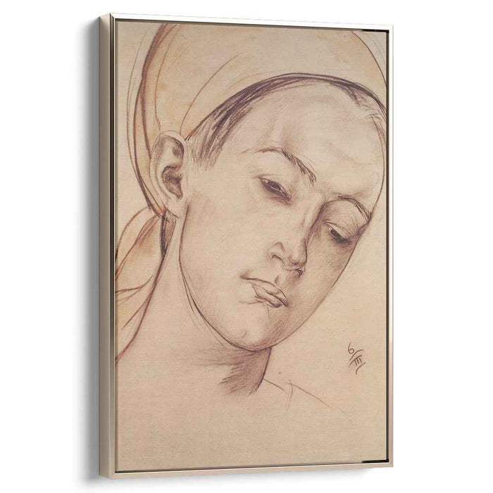 Female head (1913) by Kuzma Petrov-Vodkin