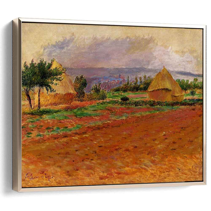 Field and Haystacks (1885) by Pierre-Auguste Renoir