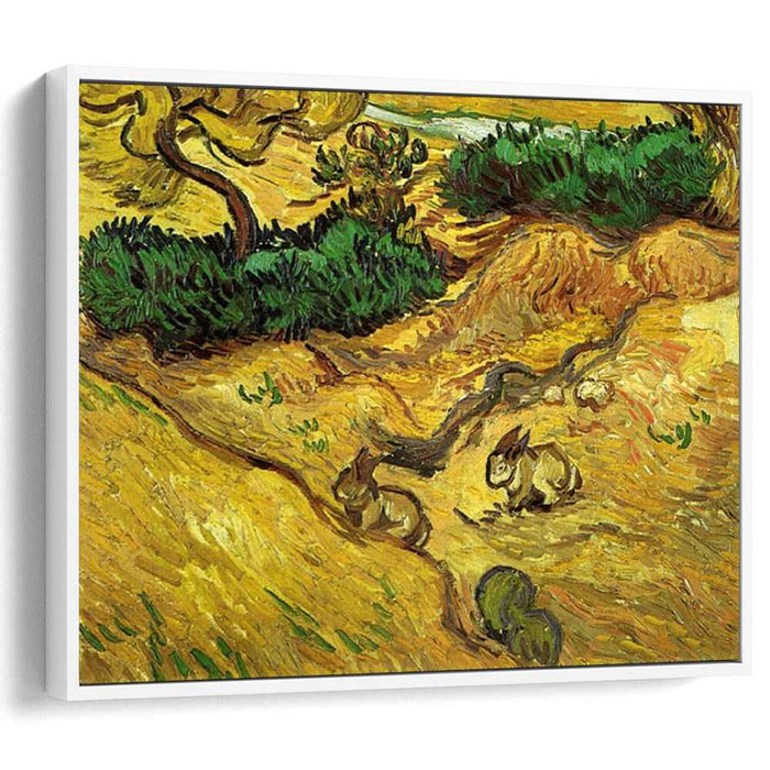 Field with Two Rabbits (1889) by Vincent van Gogh