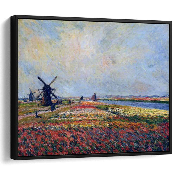Fields of Flowers and Windmills near Leiden (1886) by Claude Monet