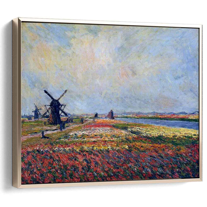 Fields of Flowers and Windmills near Leiden (1886) by Claude Monet