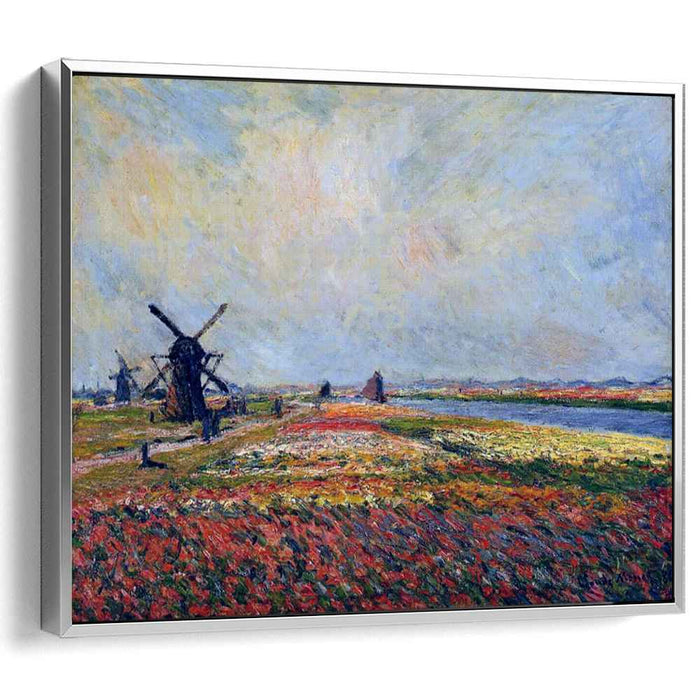 Fields of Flowers and Windmills near Leiden (1886) by Claude Monet