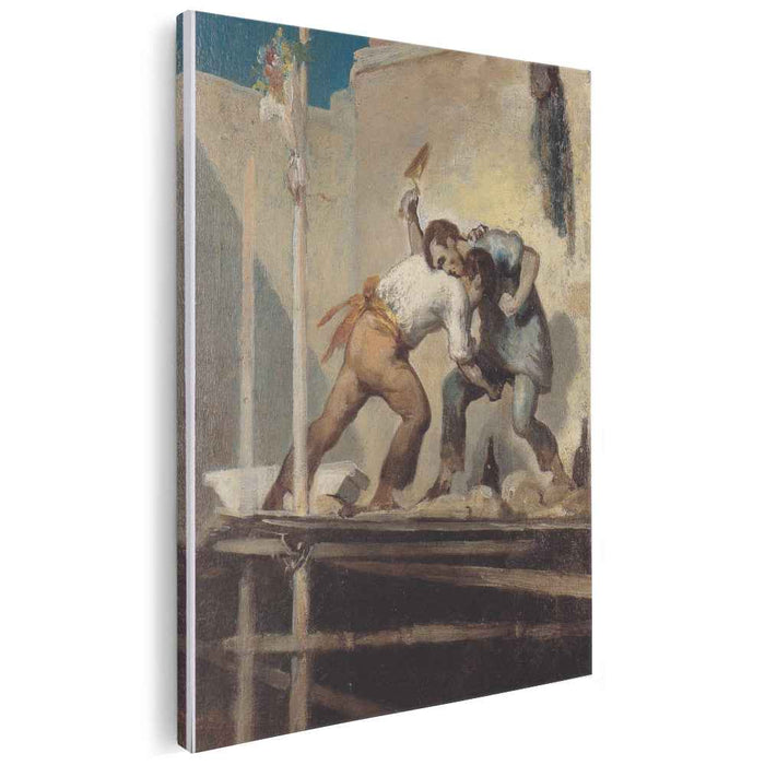 Fighting Bricklayer by Honore Daumier