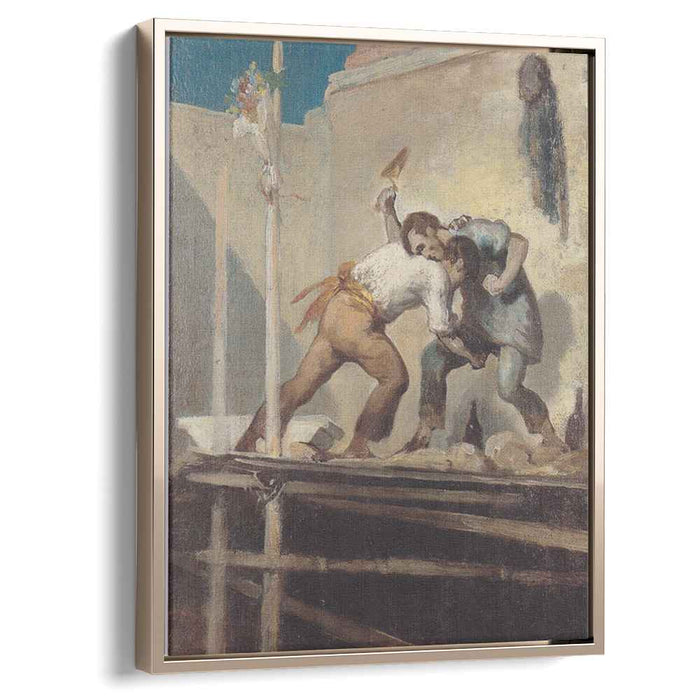 Fighting Bricklayer by Honore Daumier