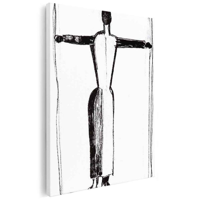 Figure in the form of a cross with raised hands by Kazimir Malevich