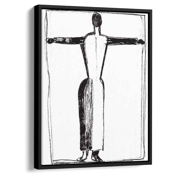 Figure in the form of a cross with raised hands by Kazimir Malevich