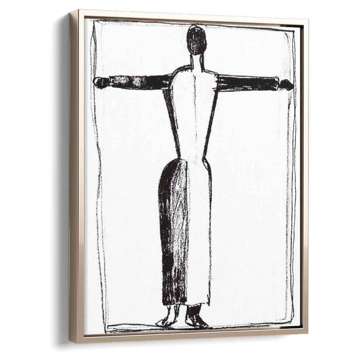 Figure in the form of a cross with raised hands by Kazimir Malevich