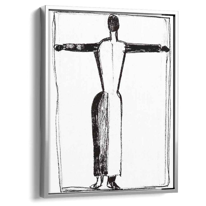 Figure in the form of a cross with raised hands by Kazimir Malevich