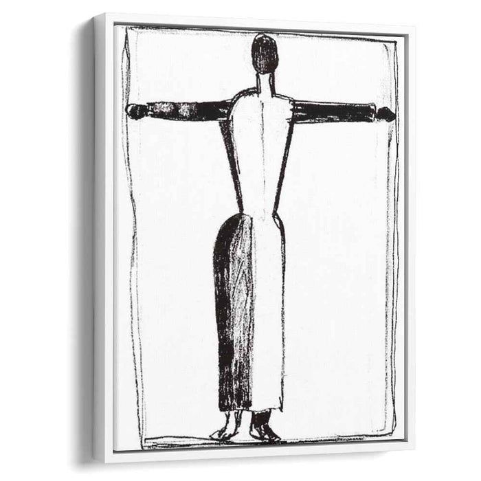 Figure in the form of a cross with raised hands by Kazimir Malevich