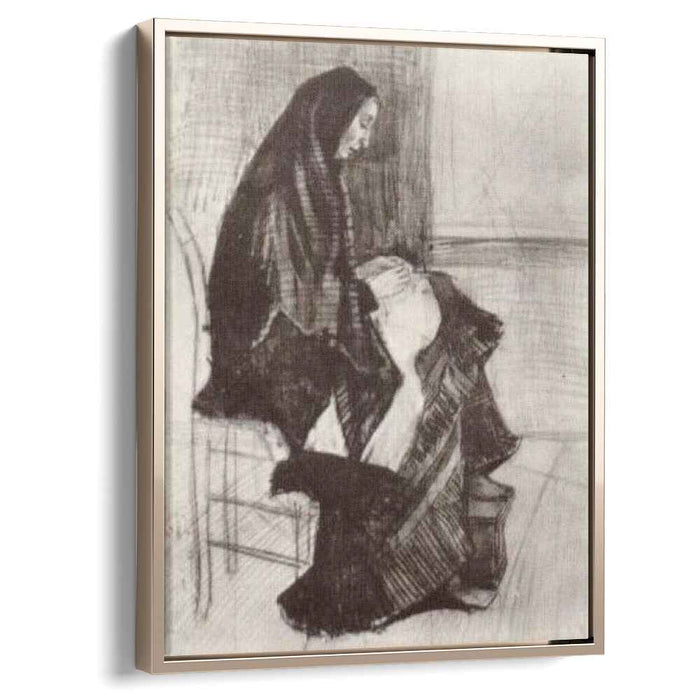 Figure of a Woman with Unfinished Chair (1882) by Vincent van Gogh