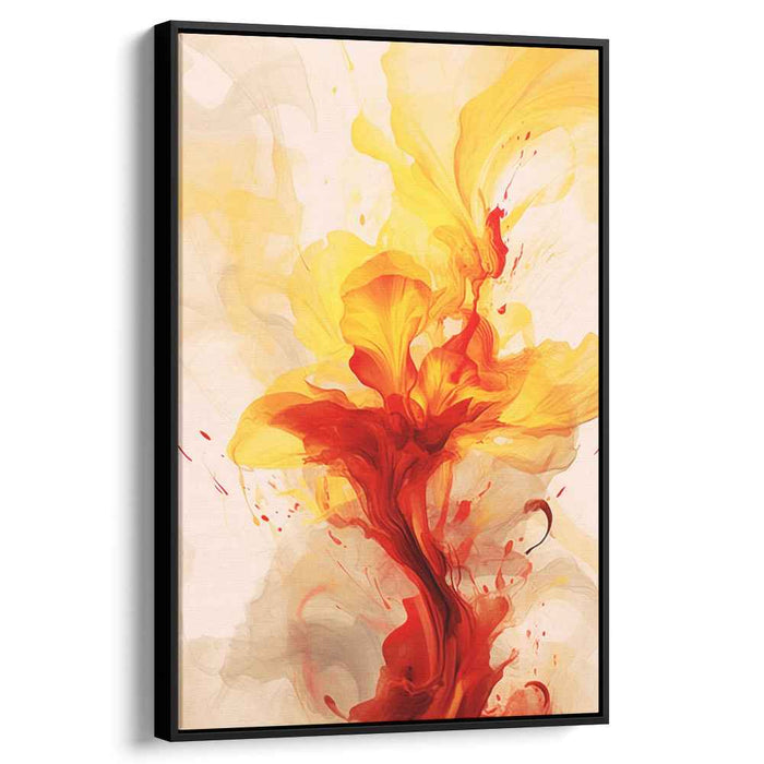 Fire Engine and Daffodil Abstract Swirls #001